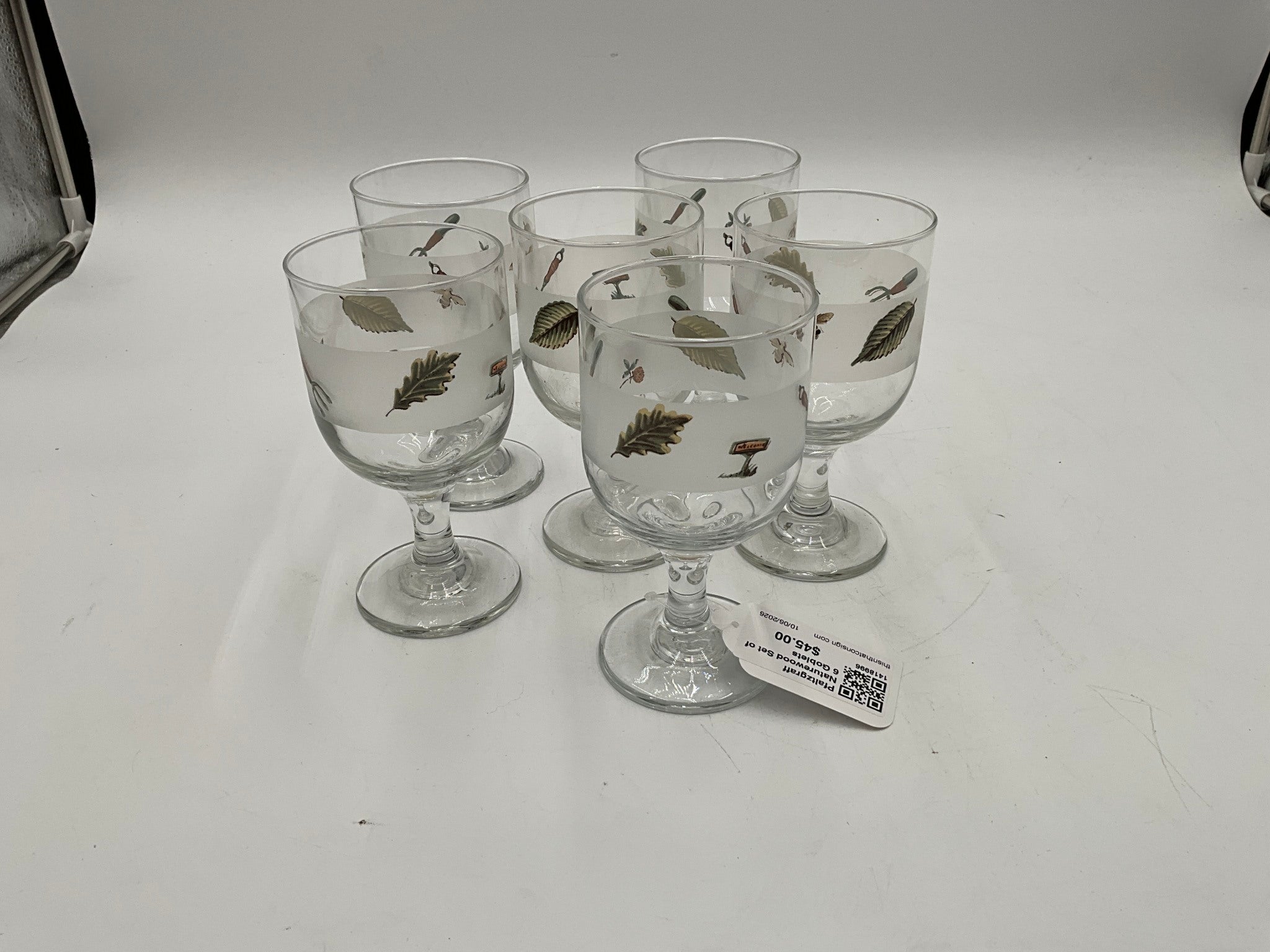 Pfaltzgraff Naturewood Set of 6 Goblets